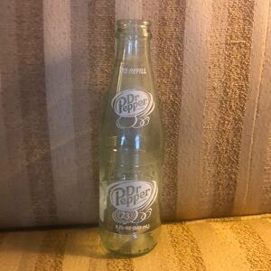 Dr Pepper green glass bottle collection